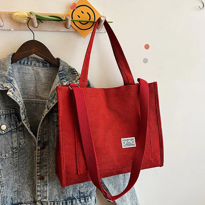 Canvas Tote Bag with Detachable Adjustable Crossbody Strap