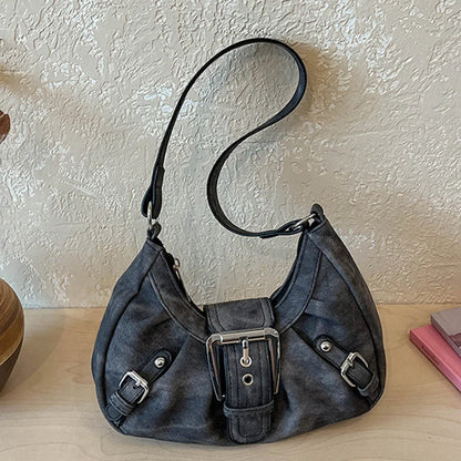 Retro Denim Underarm Bag – Y2K Women's Shoulder Bag