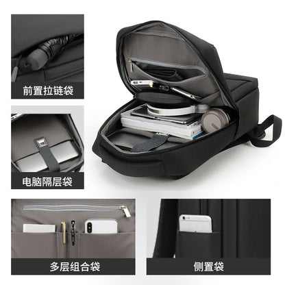 Large Capacity Men Shoulder Women Backpack Multi-Function Commuting Travel Schoolbag Waterproof