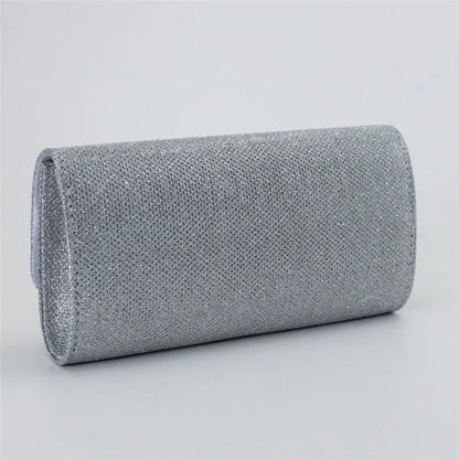 Glitter Evening Clutch Bag with Chain Strap