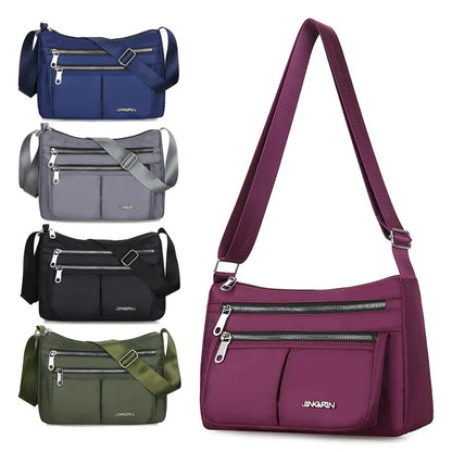 Waterproof Crossbody Bag for Women – Multi-Pocket Oxford Shoulder Bag