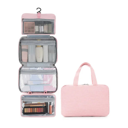 Four-Fold Dry Wet Separation Portable Bag Hanging Multi-Color Storage Toiletries Cosmetics