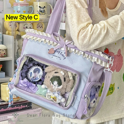 Ita Bag Transparent Window Tote for Anime & Lolita Fans