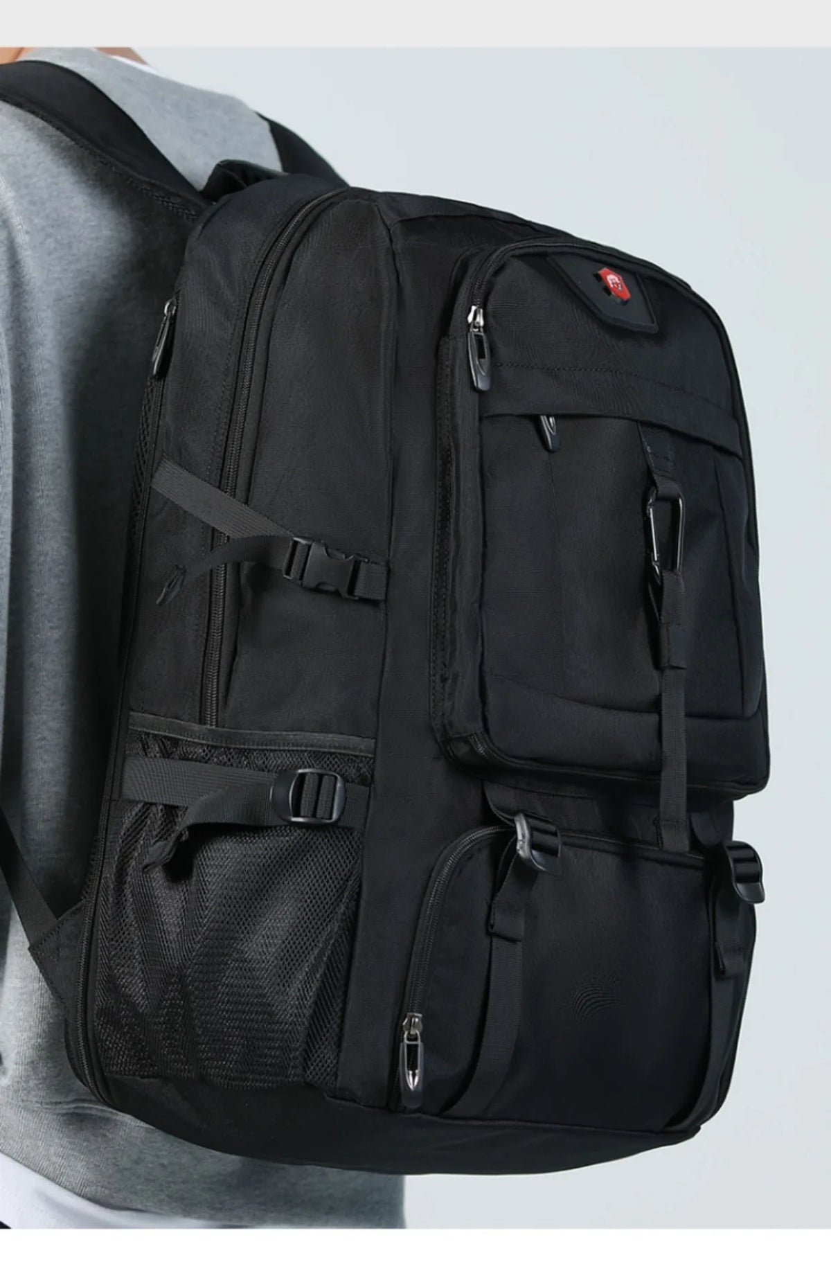 Separate Shoe Compartment Waterproof Business Backpack Outdoor Sports Black Storage Bag - Waterproof