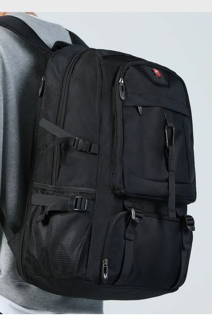 Separate Shoe Compartment Waterproof Business Backpack Outdoor Sports Black Storage Bag - Waterproof