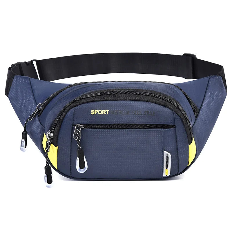 Oxford Fabric Men S Sports Durable Chest Bag Large-Capacity Multi-Pocket Cycling Crossbody Bag