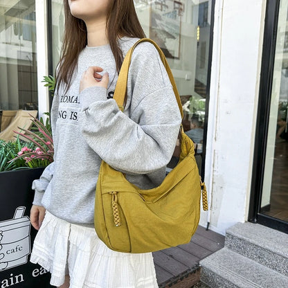 Nylon Hobo Crossbody Bag for Women – Large Capacity Shoulder Tote