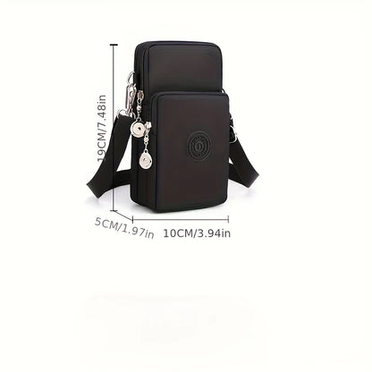 Crossbody Phone Bag – Multi-Zipper Armband Purse for Everyday Use