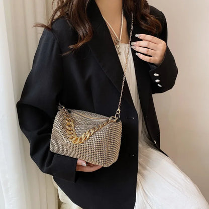 Rhinestone Chain Bag – Women's Glam Shoulder & Crossbody