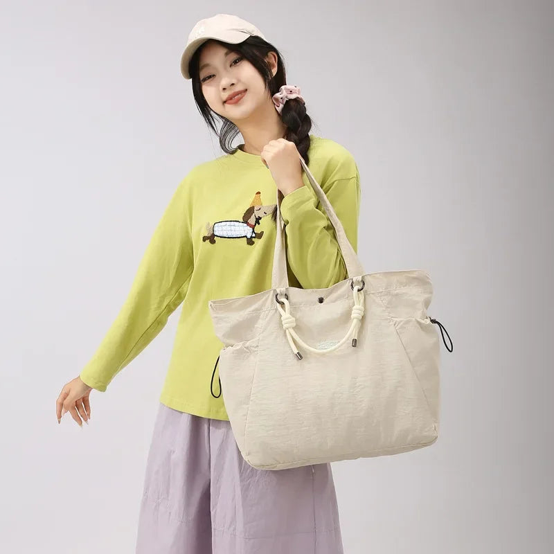 Large Nylon Tote Bag for Women – Knotted Rope Shopper