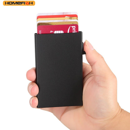 Homefish Portable Metal Card Holder Slim Mini Wallet