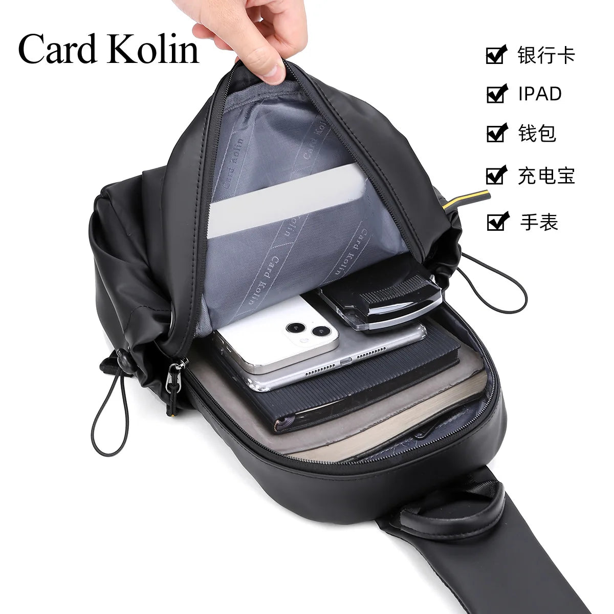 Men S Chest Bag Casual Shoulder Outdoor Sports Large Capacity Backpack Waterproof Crossbody
