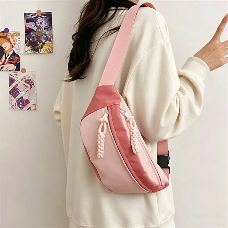 Nylon Crossbody Chest Bag – Lightweight Shoulder & Waist Pack