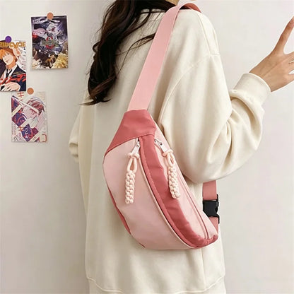 Nylon Crossbody Chest Bag – Lightweight Shoulder & Waist Pack