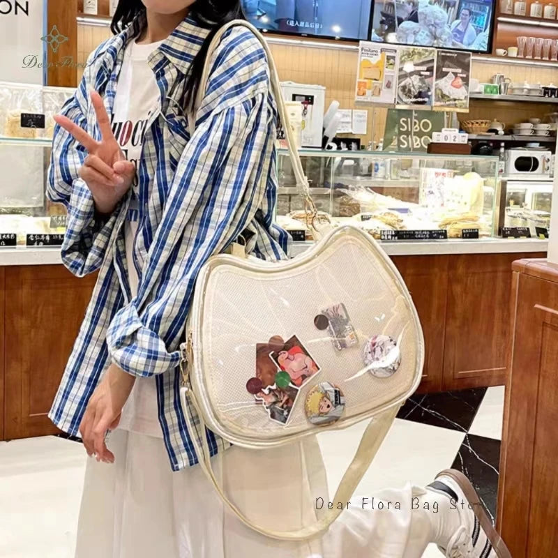 Cat-Shaped Ita Bag – Transparent Crossbody Shoulder Bag