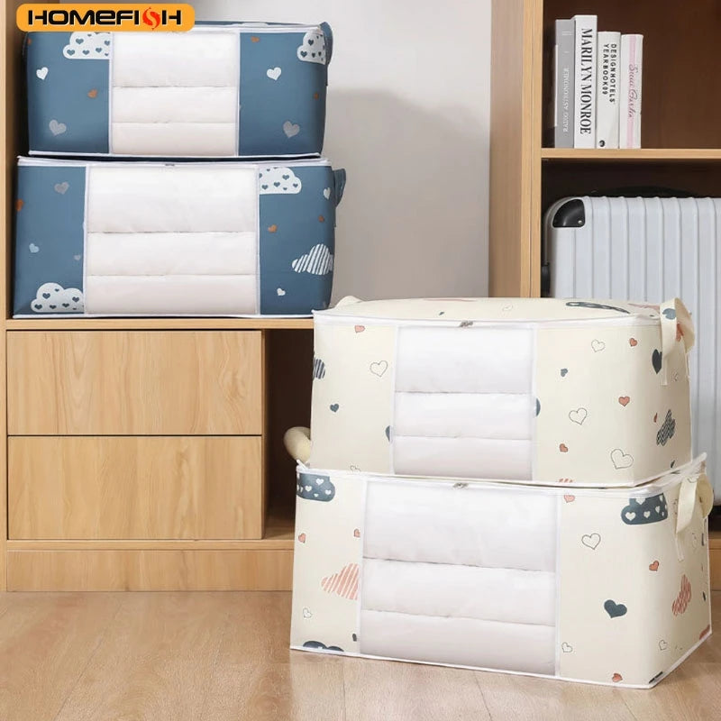 Homefish Multifunctional Storage Bag Waterproof Dustproof Moistureproof Large Quilt Clothes Home