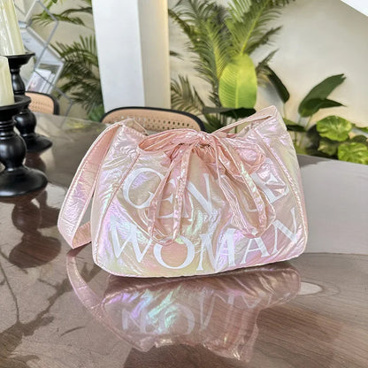 Stylish Dumpling Bag Small Letter Underarm Bag Super Light Shoulder Bag Colorful Upgraded Bubble