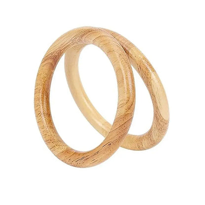 Wooden Handbag Handles Round Diy Purse Bags Handgrip Replacements Tote Bag Strap Parts Accessories