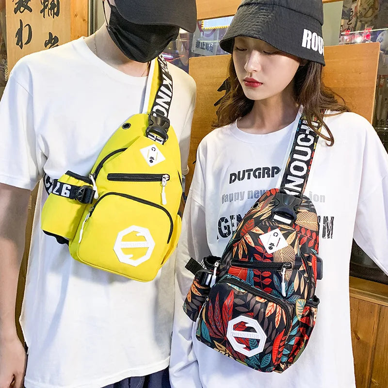 Cross-Body Men S Chest Bag Shoulder Widened Strap Large Capacity Mobile Phone Storage Small Backpack