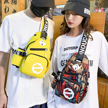 Cross-Body Men S Chest Bag Shoulder Widened Strap Large Capacity Mobile Phone Storage Small Backpack