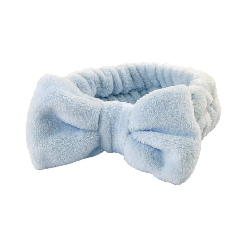 Coral Fleece Spa Headband & Wristband Skincare Set