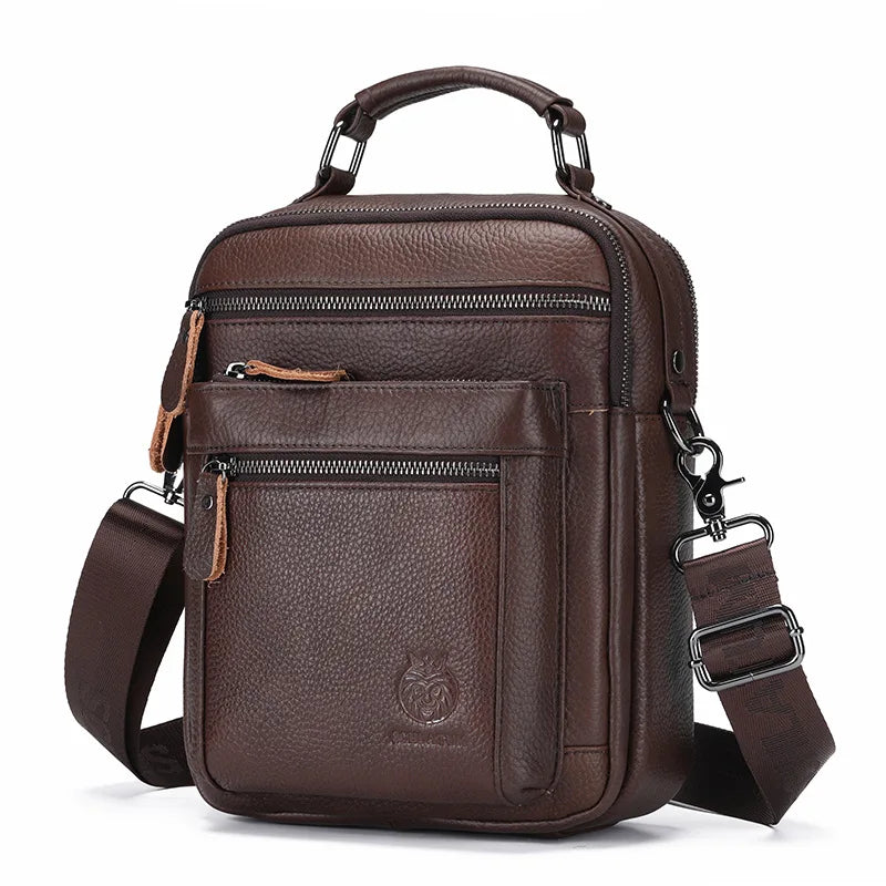 Cowhide Single-Shoulder Retro Genuine Leather Crossbody Bag
