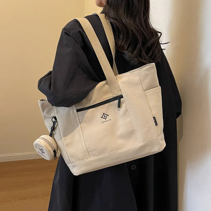 Canvas Tote Bag with Mini Coin Purse – Women’s Shoulder Bag