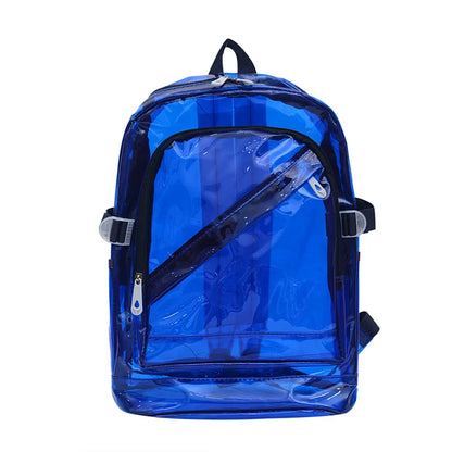 Pvc Transparent Backpack Large Capacity See Through Jelly Backpack Adjustable Shoulder Straps