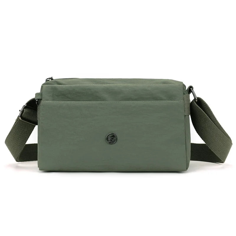 Lightweight Nylon Crossbody Bag – Multi-Pocket Shoulder Bag