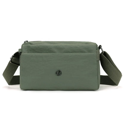 Lightweight Nylon Crossbody Bag – Multi-Pocket Shoulder Bag