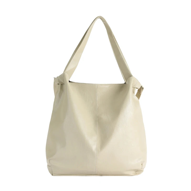 Large Capacity PU Leather Hobo Shoulder Bag for Women