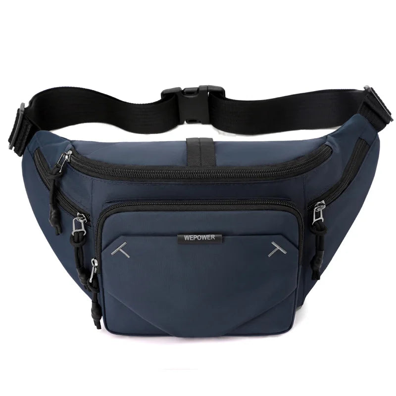 Waterproof Nylon Fabric Multi-Functional Men S Waist Bag Load-Reducing Single-Shoulder Crossbody Bag