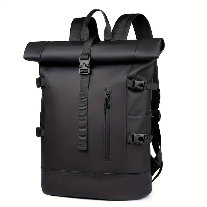 Roll-Top Travel Backpack for Men – Large Capacity Bag