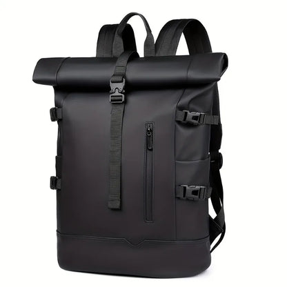 Roll-Top Travel Backpack for Men – Large Capacity Bag