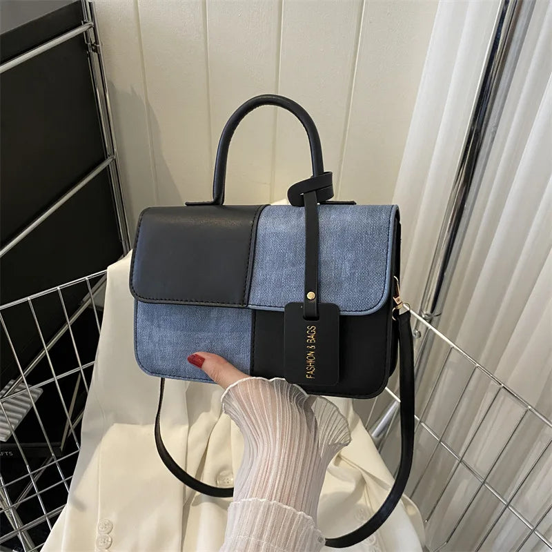 Color Block Shoulder Bag for Women