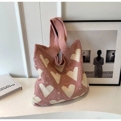 Summer Beach Tote Shoulder Bag Straw Weav Handbag Large Capacity Vacation Weaving Hollow Bags Women