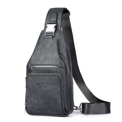 Men S Women Crossbody Large-Capacity Waterproof Cycling Zipper Simple Single-Shoulder Backpack