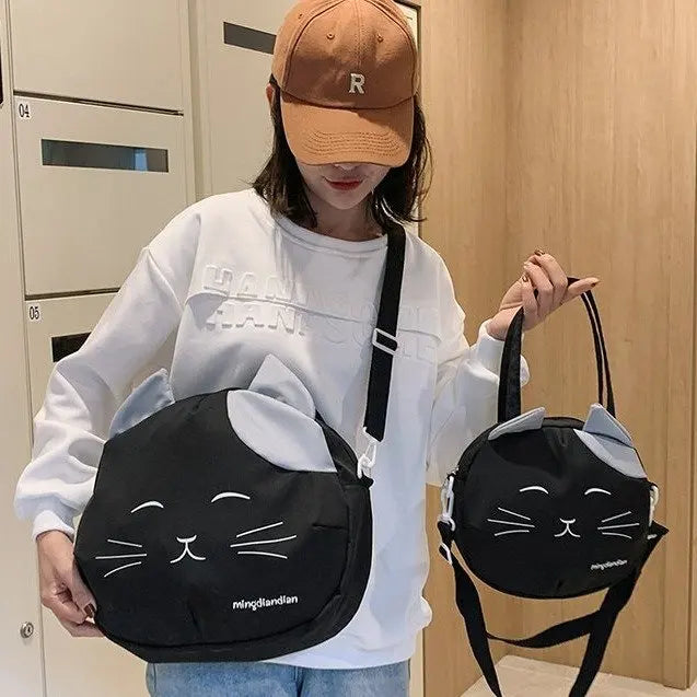 Cute Cat Tote Bag – Lightweight Shoulder Bag for Teen Girls