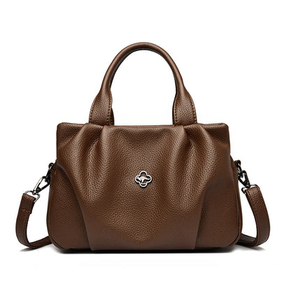 Soft PU Leather Handbag – Women's Large 3-Layer Shoulder Bag
