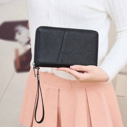 Multi-Function Rfid Blocking Passport Wallet Zip-Up Protective Case Travel Documents Finances