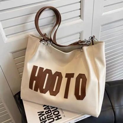 Harajuku Versatile Tote Bag Street Handbag Student School Bag Casual Large Capacity Women Shoulder