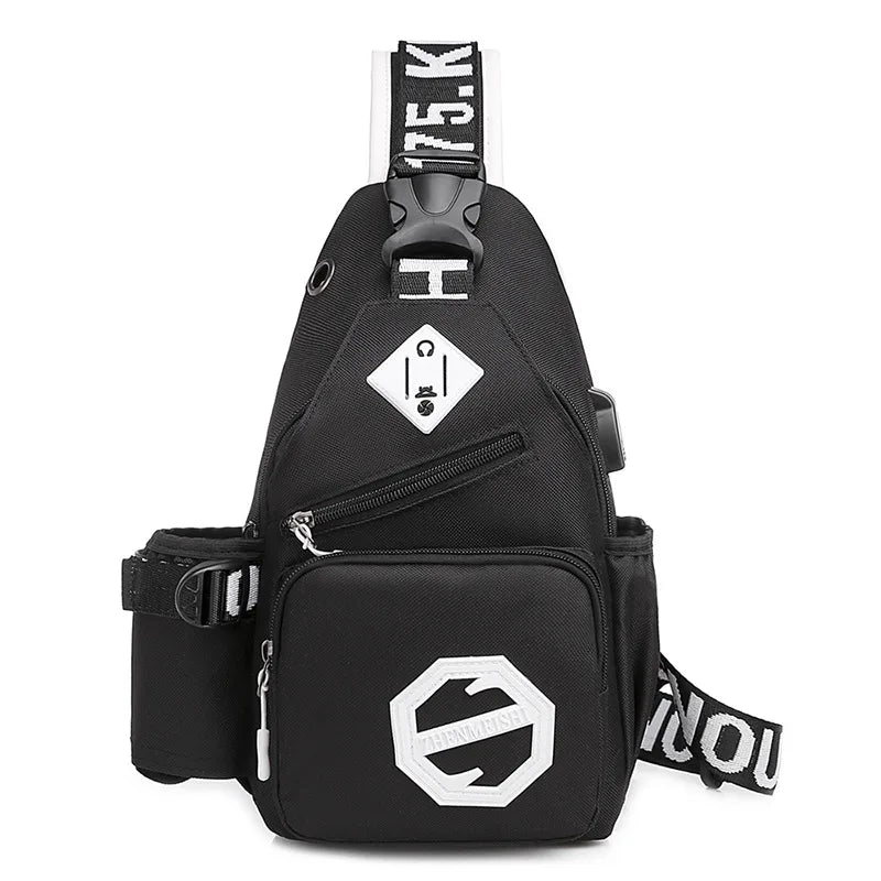 Cross-Body Men S Chest Bag Shoulder Widened Strap Large Capacity Mobile Phone Storage Small Backpack