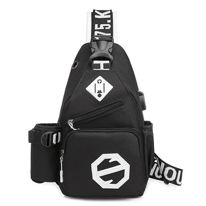 Cross-Body Men S Chest Bag Shoulder Widened Strap Large Capacity Mobile Phone Storage Small Backpack