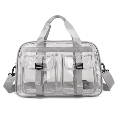 Clear Crossbody Beach Bag – Large Capacity Transparent Jelly Tote