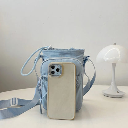 Lightweight Crossbody Phone Bag Women Outdoor Sports Cycling Water Bottle Holder Travel Knot Design