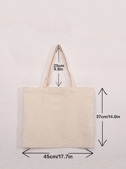 Casual Fashionable Women S Shopping Bag Lightweight Durable Canvas Tote Large Capacity Suitable