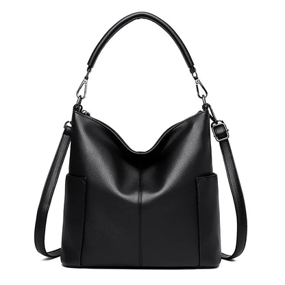 Large-Capacity Bucket Bag Women Soft Leather Hand-Held Large Bag Single-Shoulder Crossbody Bag