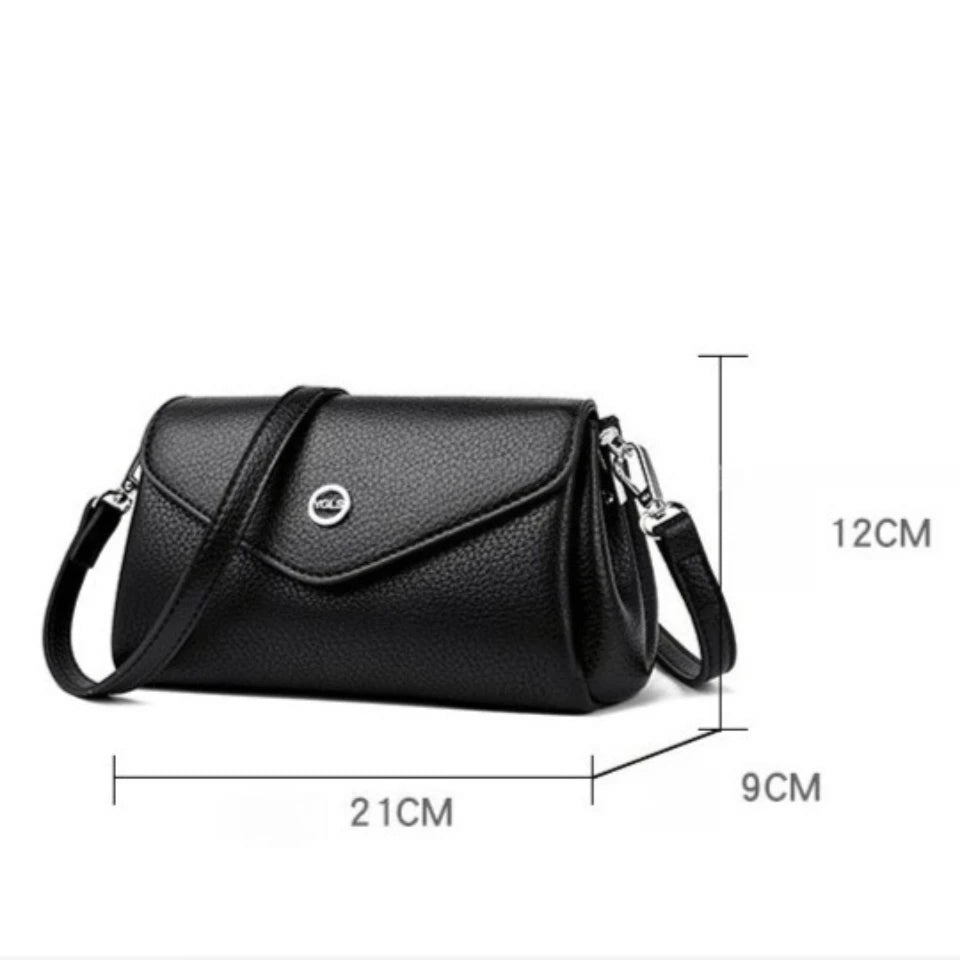 Multi-Layer PU Leather Crossbody Bag for Women