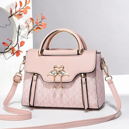 Ladies Handbag Trend Embossing Solid Color Pu Leather Tote Bag Versatile Casual Single Shoulder