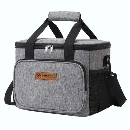 15l Large Oxford Cloth Thermal Insulated Lunch Bag Box Women Portable Cross-Body Food Pouch Adult